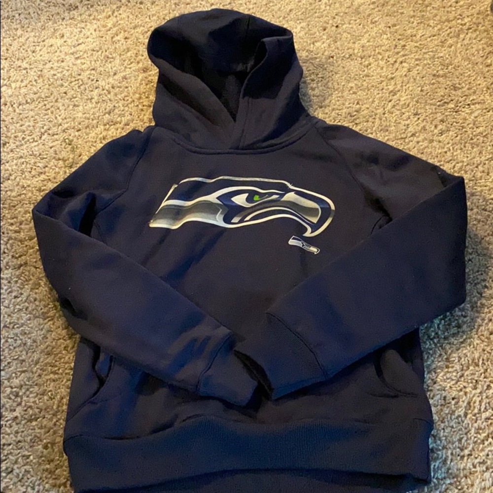 Kids 10/12 Seahawks sweater with hood